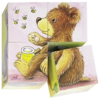 GOKI - Baby Animals Cube Puzzle