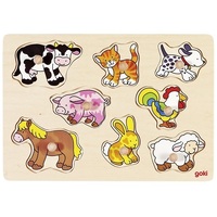 GOKI - Farm Peg Puzzle 7pc