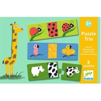 Djeco - Trio Naked Animals Puzzle