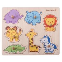 EverEarth - Safari Peg Puzzle 7pc