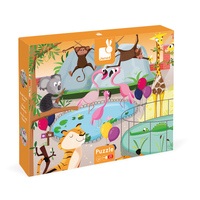 Janod - Tactile Puzzle Zoo 20pc