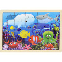 Masterkidz - Wooden Jigsaw Puzzle - Sea Creatures 20pc