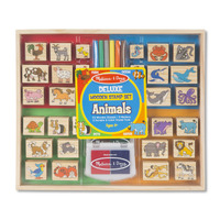 Melissa & Doug - Deluxe Wooden Stamp Set - Animals