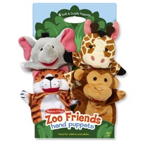 Melissa & Doug - Hand Animal Puppets - Zoo