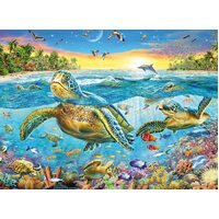 Ravensburger - Swim With Sea Turtles Puzzle 100pc