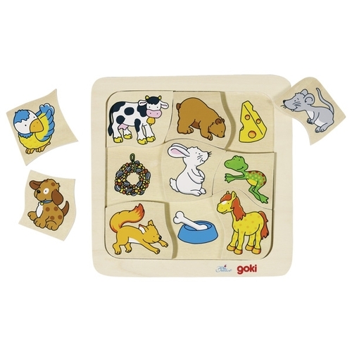 GOKI - Who Eats What? Puzzle 9pc