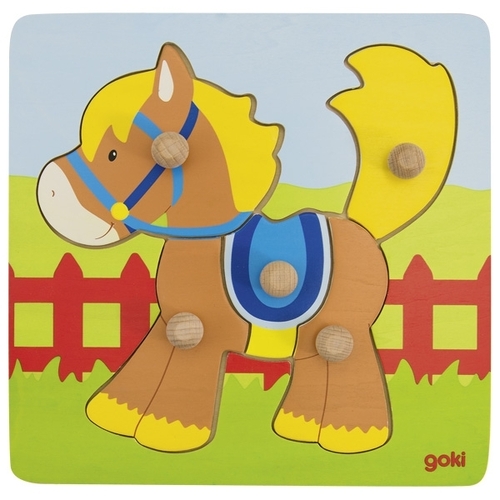 GOKI - Horse Lift-out Puzzle 5pc