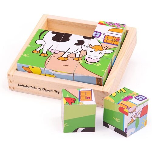 Bigjigs - Animal Cube Puzzle