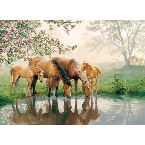 Cobble Hill - Horses Family Puzzle 350pc