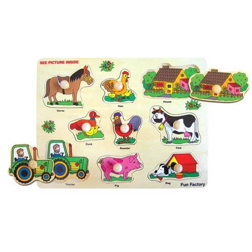 Fun Factory - Farm Peg Puzzle 9pc