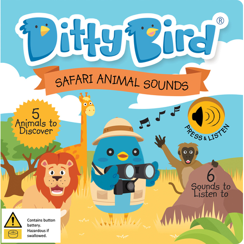 Ditty Bird - Safari Animal Sounds Board Book