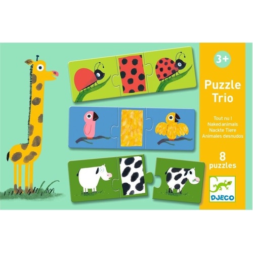 Djeco - Trio Naked Animals Puzzle