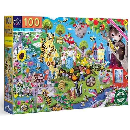 eeBoo - Love of Bees Puzzle Puzzle 100pc