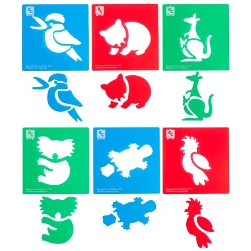 EC - Australian Animal Stencils Set 1 (pack of 6)