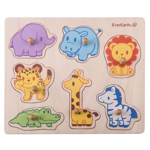 EverEarth - Safari Peg Puzzle 7pc