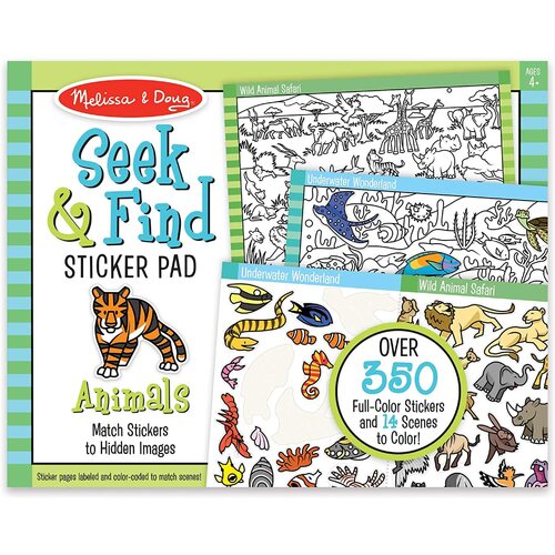 Melissa & Doug - Seek & Find Sticker Pad- Animals