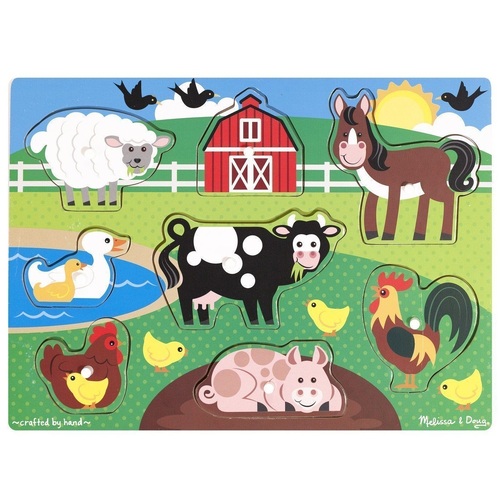 Melissa & Doug - Farm Peg Puzzle