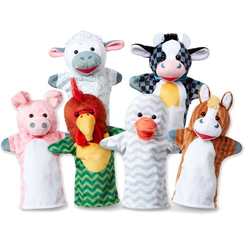 Melissa & Doug - Barn Buddies Hand Puppets (6 Pc)