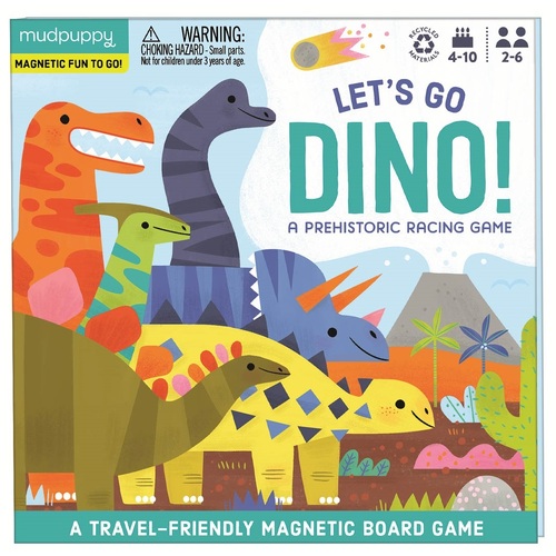 Mudpuppy - Let's Go Dino! Magnetic Board Game