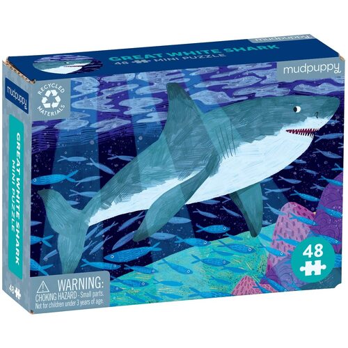 Mudpuppy - Mini Puzzle Great White Shark 48pc