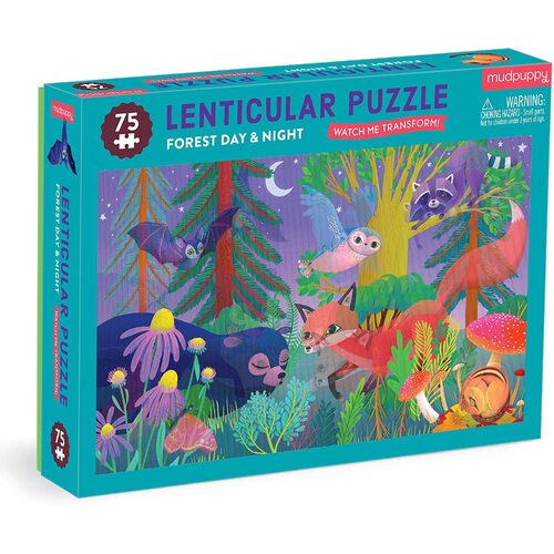 Mudpuppy - Forest Day & Night Lenticular Puzzle 75pc