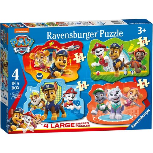 Ravensburger - Paw Patrol 4 Large Shaped Puzzles