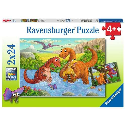 Ravensburger - Dinosaurs at Play Puzzle 2x24pc