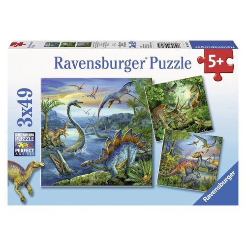 Ravensburger - Dinosaur Fascination Puzzle 3x49pc