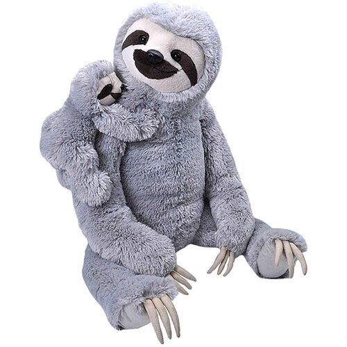 Wild Republic - Mum & Baby Sloth Jumbo Plush Toy 76cm